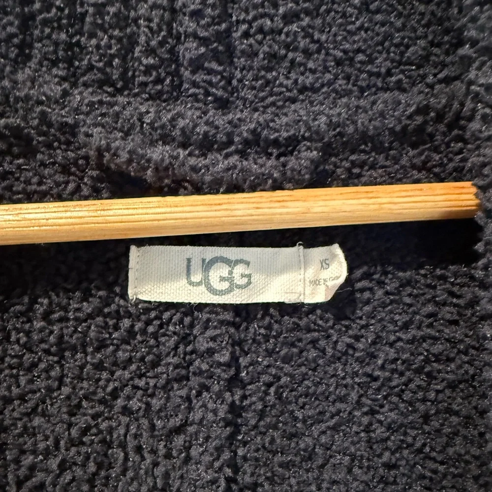 UGG Women's Charcoal Textured Open-Front Cardigan - Picture 2 of 4